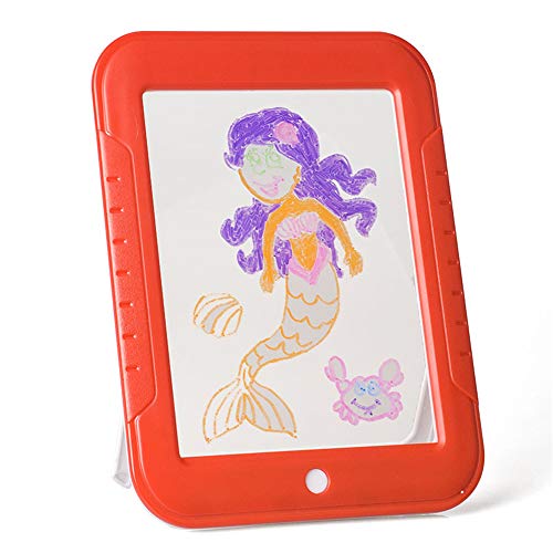 MARFUNY Tablero de Escritura LED mágico 3D, Creative Art Magic Board Pad con lápiz Pincel de Dibujo, Tablero de Dibujo portátil de Alta tecnología para niños, Tableta de Aprendizaje