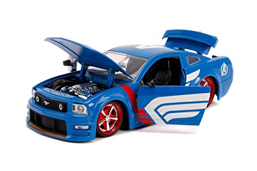 Marvel 253225007 Capitán América 2006 Ford Mustang GT Die-Cast Toy Sports Car