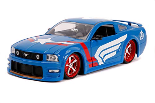 Marvel 253225007 Capitán América 2006 Ford Mustang GT Die-Cast Toy Sports Car