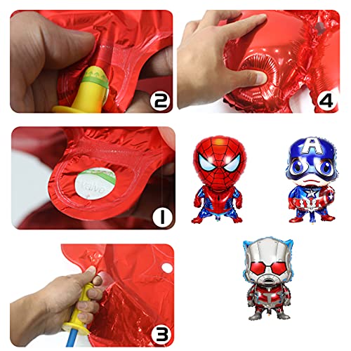 Marvel Cumpleaños Decoracion, Globos Superheroes Niña, Spiderman Globo, Foil Balloons, Feliz Cumpleaños Del Pancarta, Para Fiesta Temática, Baby Shower, Fiestas De Cumpleaños, 7 Piezas