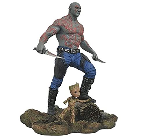 Marvel Drax & Baby Groot Estatua PVC, Multicolor, Talla única (Diamond Select Toys MAY172524)