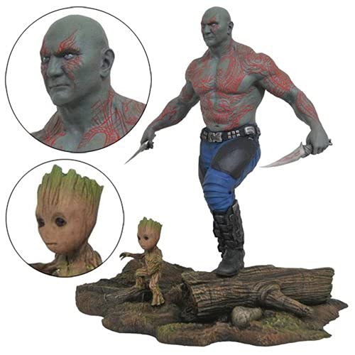 Marvel Drax & Baby Groot Estatua PVC, Multicolor, Talla única (Diamond Select Toys MAY172524)