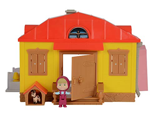 Masha y el Oso- Masha´s House Playset, Color amarillo/rojo (Simba 9301633) , color/modelo surtido