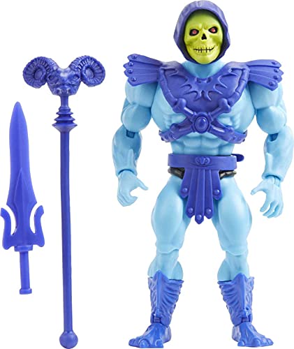 Masters of the Universe (Masters del Universo Orígenes) Figura Skeletor, muñeco articulado de juguete (Mattel HGH45)