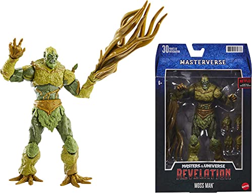 Masters of the Universe Revelation, Figura Moss Man, muñeco articulado de juguete (Mattel GYV11)