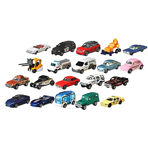 Matchbox Pack 20 coches de juguete, vehículos surtidos para niños +3 años (Mattel FGM48)