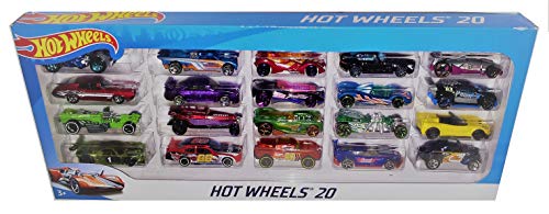 Mattel Hot Wheels H7045/Pack DE 20, Set de Regalo, Zufallige Coches/Modelos