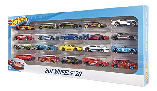 Mattel Hot Wheels H7045/Pack DE 20, Set de Regalo, Zufallige Coches/Modelos