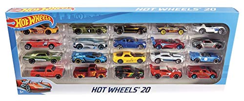 Mattel Hot Wheels H7045/Pack DE 20, Set de Regalo, Zufallige Coches/Modelos