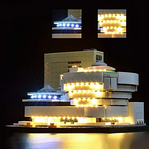 MBKE Juego de luces para Lego Architecture 21035 Solomon R. Guggenheim Museum, kit de iluminación LED compatible con Lego 21035