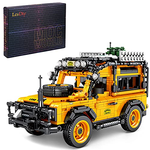 MBKE Technic Off Road modelo de coche 1053 piezas 4x4 todoterreno kit de construcción para Land Rover Defender, juegos de bloques de construcción compatibles con Lego Technic