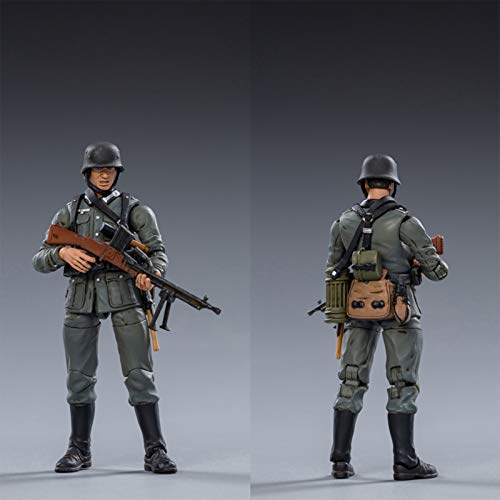 Mecotecn Figuras Soldados 1/18, 5 Piezas WW2 Alemania Wehrmacht Figura de Acción de Soldado con Arma