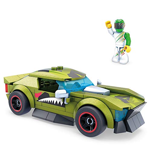 Mega Construx Hot Wheels Muscle Bound Coche de juguete de bloques de construcción, incluye figura, para niños +5 años (Mattel GVM30)