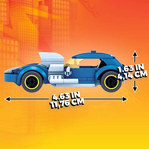 Mega Construx Hot Wheels Twinmill Coche de juguete de bloques de construcción, incluye figura, para niños +5 años (Mattel GVM31)