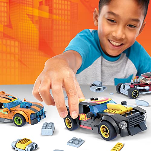 Mega Construx Personaliza tu coche Hot Wheels, juego de construcción para niños con más de 55 piezas (Mattel GVM13)