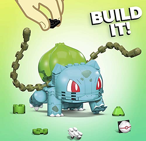 Mega Construx Pokémon Bulbasaur Figura de 175 bloques de construcción de juguete para niños (Mattel GVK83)