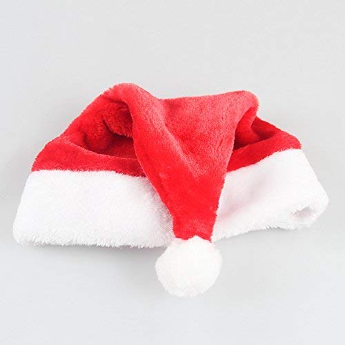 Meiwash Papá Noel Sombrero de Navidad Sombrero de Navidad de Lujo Sombrero de Felpa Niño Adulto Sombrero Navidad Fiesta Familiar Suministros (Niño, 1 PC)