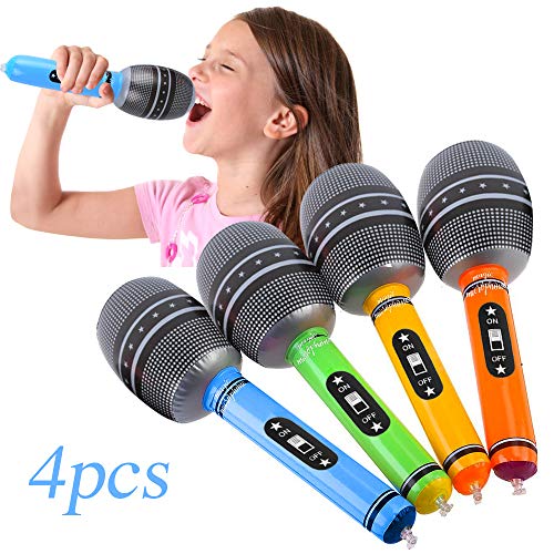 MEJOSER Pack de 15pcs Guitarra Inflable Instrumentos Musicales Juguetes + Gafas Persiana Fiesta Divertidas Disfraz Fiesta Cumpleaños Photocall Piscina Saxofón Micrófono Beth Radio Teclado