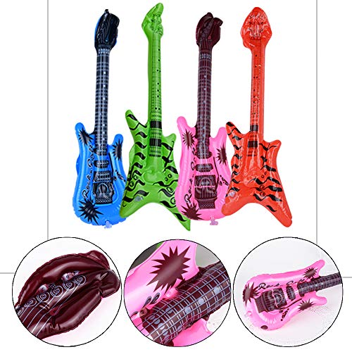 MEJOSER Pack de 15pcs Guitarra Inflable Instrumentos Musicales Juguetes + Gafas Persiana Fiesta Divertidas Disfraz Fiesta Cumpleaños Photocall Piscina Saxofón Micrófono Beth Radio Teclado