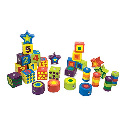 Melissa & Doug- Lacing beads enlazar figuras y formas (Melissa&Doug 13775)