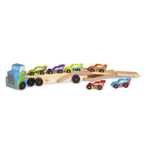 Melissa & Doug - Transportador de Coches de Carreras Jumbo (12759)