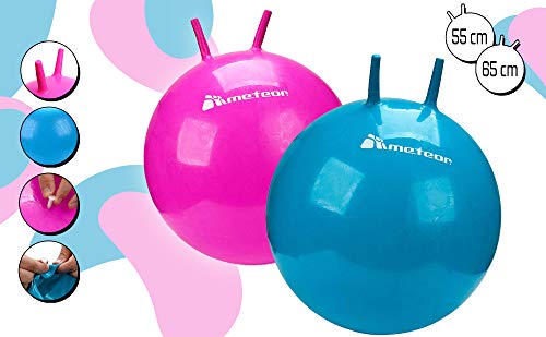 meteor Pelota Saltarina - Bola de Juguete Inflables para Niños -Saltador Hinchable Canguro - Jumping Ball Equilibrio - 55 o 56 cm (65 cm, Rosa)