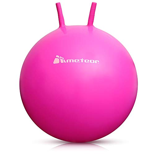 meteor Pelota Saltarina - Bola de Juguete Inflables para Niños -Saltador Hinchable Canguro - Jumping Ball Equilibrio - 55 o 56 cm (65 cm, Rosa)