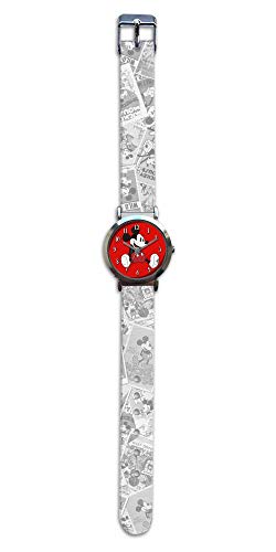 Mickey Mouse Reloj de Pulsera Aloy Correa Nylon de Mickey Classic (WD20177), Multicolor, Mediano (Kids Licensing 1)