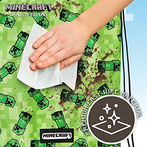 Minecraft Mochila Cuerdas, Mochila Escolar Niño y Adolescente, Bolsa de Cuerdas, Bolsa Gimnasio y Piscina