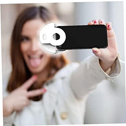 Mini clip de la luz recargable de la luz del anillo Selfie en la lámpara del círculo de Selfie con clip36 LED para teléfonos inteligentes blancos