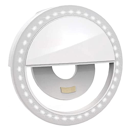 Mini Clip Recargable de la luz del Anillo de Selfie en la lámpara del círculo de Selfie con LED para teléfono Inteligente