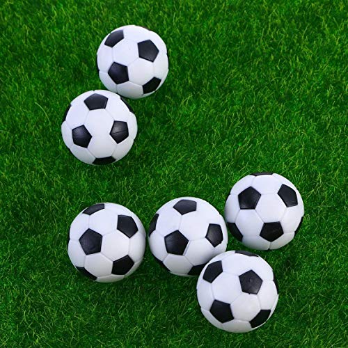 Mini fútbol,Mini futbolín, Mini futbolín, 6 Piezas de futbolín Bolas de futbolín Blanco y Negro