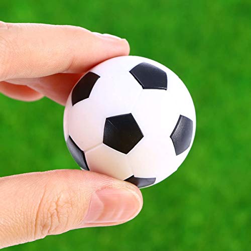 Mini fútbol,Mini futbolín, Mini futbolín, 6 Piezas de futbolín Bolas de futbolín Blanco y Negro