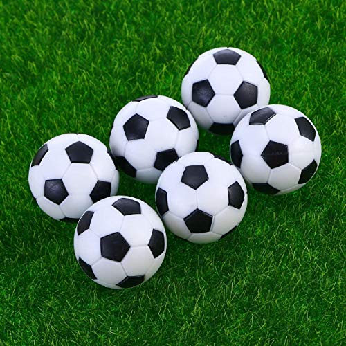 Mini fútbol,Mini futbolín, Mini futbolín, 6 Piezas de futbolín Bolas de futbolín Blanco y Negro