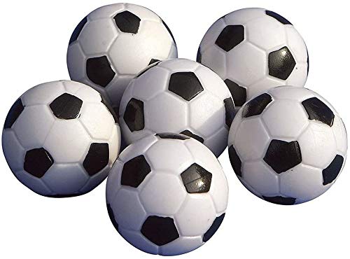 Mini fútbol,Mini futbolín, Mini futbolín, 6 Piezas de futbolín Bolas de futbolín Blanco y Negro