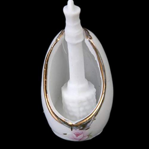 Miniatura Accesorios de muñecas, una y Doce de muñecas en Miniatura Baño Patrón Kit dispensador de jabón champú Conjunto Floral Exquisita Porcelana mínimo Accesorios de baño