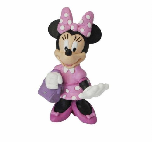 Minnie Mouse- Mickey & Friends Mickey Mouse Figura Minnie con Bolso, Multicolor (Bullyland 15328)