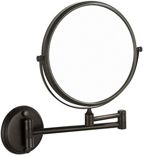 Mirrors Cosmetic Vanity Black Retro European 8-Inch Makeup 3 Times Magnification Tabletop (Color : Black， Size : 8 Inches 3X)