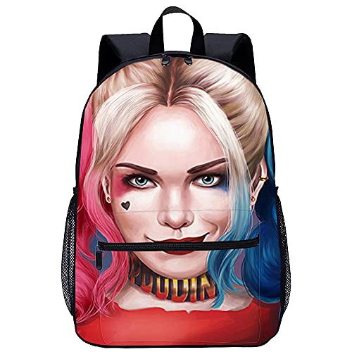 Mochila 3D Mochilas Escolares -Harley Quinn-Adecuado para: estudiantes de primaria y secundaria, la mejor opción para viajes al aire libre-Tamaño: 45x30x15 cm / 17 pulgadas-Mochilas Infantiles Estam