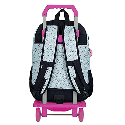 Mochila Enso Girl Power Doble Compartimento con Carro, Azul, 32x44x22 cm