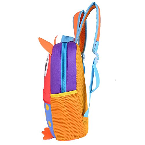 Mochila Infantil para Niños Primaria Pequeña Guardería Mochila Preescolar para Niños de 2-5 Años Dibujo de Animal Lindo (Búho, 21 * 8 * 26CM)