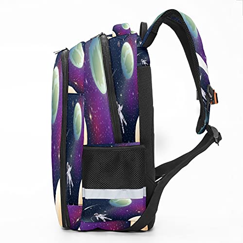 Mochila para niños unisex con dibujos animados para estudiantes escolares, impermeable, para astronauta y espacio-universo planeta