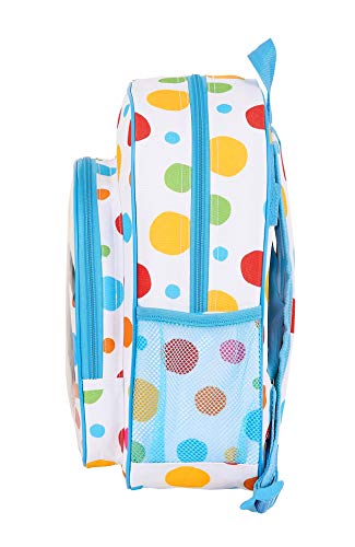 Mochila Safta Escolar Infantil Animada de Cleo y Cuquin, 260x110x340mm, Blanco/ Multicolor