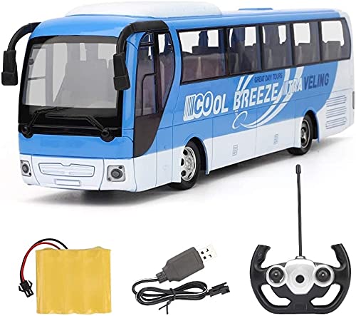 Moerc Regalo de Juguete de Bus RC para Control Remoto Coche 2.4G Control Remoto Autobús Ciudad RC Coche Modelo de autobús de autobuses con Control Remoto Muestras a la Izquierda y hacia la Derecha