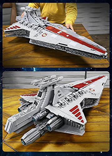 Mold King 21005, Bloques Construcción Republic Attack Cruiser Nave Espacial Grande MOC Compatible con Lego Star Wars USC - 6685 Piezas