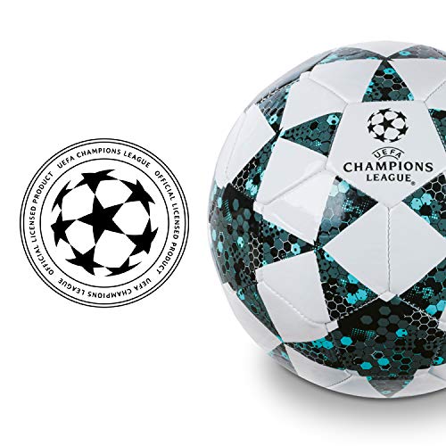 Mondo Toys 13846 - Balón de fútbol para Hombre, Talla 5, 400 g, Color Blanco, Negro y Azul