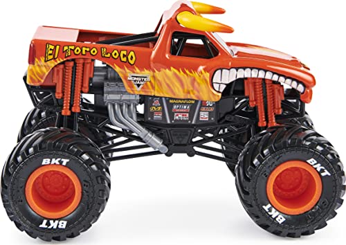 Monster Jam, Collector Die-Cast Vehicle, Scale Official El Toro Loco Monster Truck, vehículo de coleccionista Fundido a presión, Escala 1:24 (Spin Master 6060892)