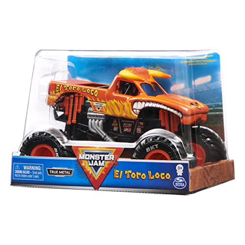 Monster Jam, Collector Die-Cast Vehicle, Scale Official El Toro Loco Monster Truck, vehículo de coleccionista Fundido a presión, Escala 1:24 (Spin Master 6060892)