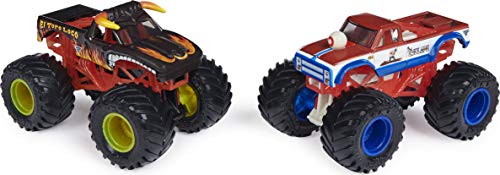 Monster Jam Oficial El Toro Loco vs Cyclops Camiones Monstruos fundidos a presión, Escala 1:64