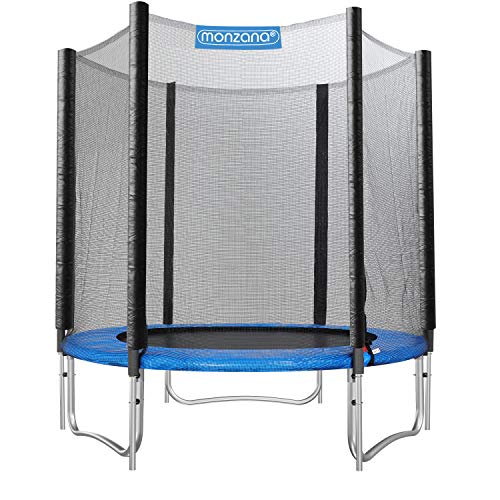 Monzana Trampolin Cama elástica Ø 183cm Set Completo Red de Seguridad Cubierta de Borde Accesorios